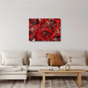 Kép - kifejező absztrakciók (üvegen) (70x50 cm)