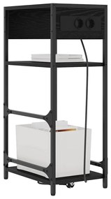 Éjjeliszekrény fiókkal Musta tammi 40 x 27 x 76 cm Faanyag
