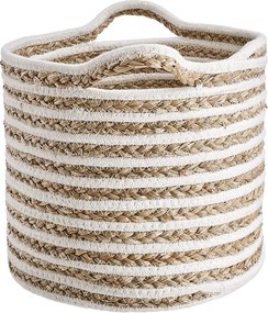 COTTON BRAID kosár csíkos, Ø 26cm
