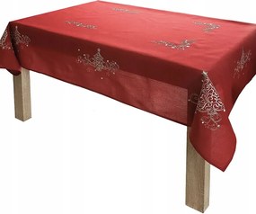 Abrosz 140x220 Klasszikus ünnepi piros hímzett