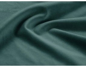 Petróleum színű bársony kinyitható tárolóhelyes sarokkanapé (bal oldali-heverő résszel) Kyoto – Cosmopolitan Design