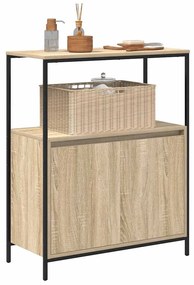tölgy színű fürdőszobaszekrény polcokkal 76,5x35x95 cm