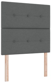 Box Spring Ágy Matracával Sötétszürke 90x200 cm Szövet