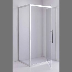 Stuxi Torino 110x70 aszimmetrikus szögletes nyílóajtós zuhanykabin 6 mm vízlepergető biztonsági üveggel, króm elemekkel, 200 cm magas