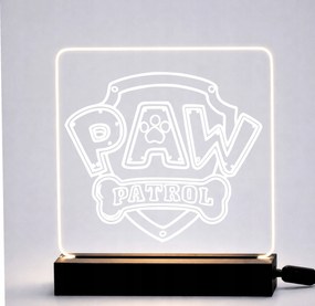 3D Led lámpa névvel – Logo – Mancs Őrjárat gyerek éjjeli lámpa