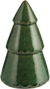 X-MAS kerámia fenyőfa 16cm , sötétzöld