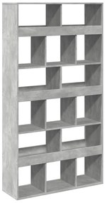 betonszürke szerelt fa könyvespolc 100 x 33 x 187,5 cm
