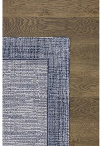 Sötétkék gyapjú szőnyeg 200x300 cm Linea – Agnella