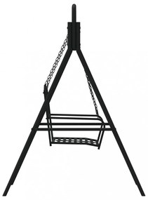 fekete acél hintapad 124 cm