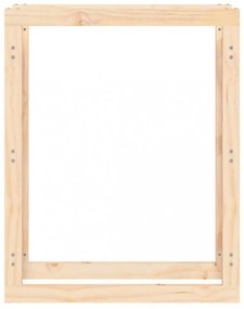 tömör fenyőfa tűzifatartó állvány 80x25x100 cm