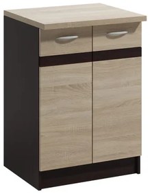Konyhai Alsószekrény Világos Sonoma Színben. LIVIA LV-11/D 60