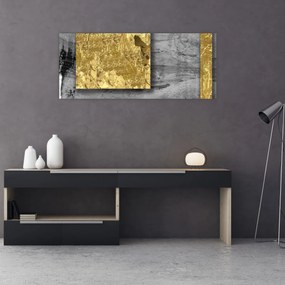 Kép - Arany négyzetek N⁰2 (120x50 cm)