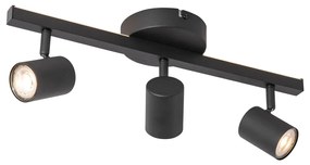 Mennyezeti spotlámpa fekete GU10 50mm 3-lámpás háttérvilágítással - Back Up
