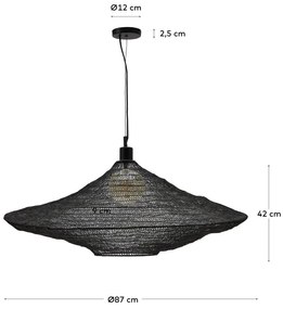 Fekete függőlámpa ø 87 cm Makai – Kave Home