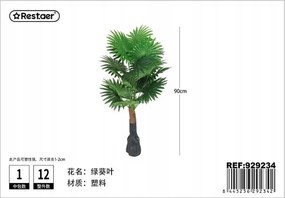 Mesterséges Pálma Leveles 90CM Lakberendezés