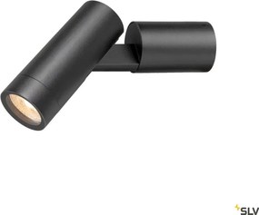 SLV 1007653 S-TUBE Modern Kültéri Fali Lámpa Fekete GU10 IP65