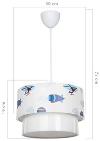 Fehér-kék gyerek lámpa – Squid Lighting