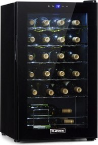 Klarstein Shiraz 24 Uno, borhűtő, 63 liter, 24 palack, 5-18°C, érintőképernyős vezérlőpanel