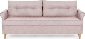 ELI Háromszemélyes kinyitható kanapé Rózsaszín