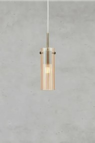 Markslöjd 109015 - Kábeles függőlámpa TIBIA 1xE14/40W/230V füstös bézs/sárgaréz