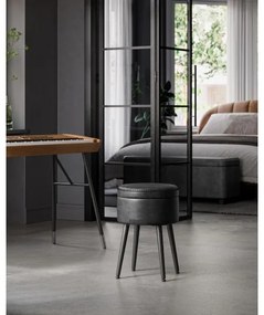 CORE bőr puff fekete