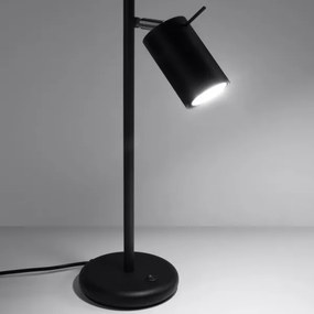 Sollux SL.1091 - Asztali lámpa RING 1xGU10/10W/230V fekete