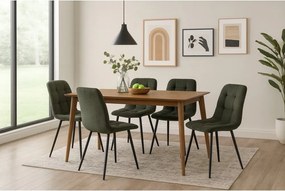 Zöld kárpitozott étkezőszék szett 2 db-os Moseby – Bonami Essentials