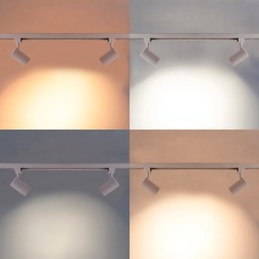 Okos, modern fehér sínrendszer 1 fázisú, 3 Wifi GU10-zel - Gissi