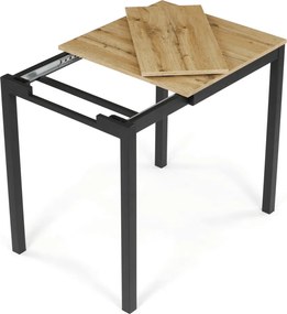 Jídelní stůl rozkládací 60-90x60 cm, melamin, dub, GDT-206 OAK