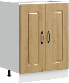 vidaXL Mosogató sljzat szekrény Kalmar kézműves tölgy 60x46x81,5 cm