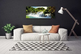 Vászonkép falra Erdei vízesés Természet 100x50 cm