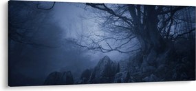 Egy sötét erdő képe (120x50 cm)