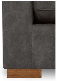 Antracitszürke bőrutánzat sarokkanapé (jobb oldali) Hamburg – Scandic