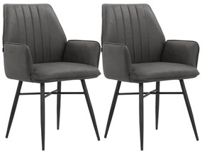 Antracitszürke étkezőszék szett 2 db-os Anzo – Støraa