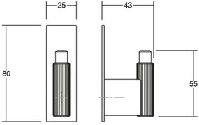 Fogas  Viefe ARPA PLATE alumínium, szálcsiszolt EI