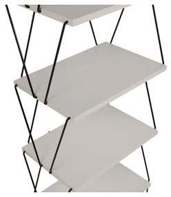 Könyvespolc BALABAN 165x48 cm fehér/fekete