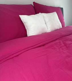 Muszlin ágynemű Fukszia Ágynemű mérete: 140x200 cm, A csomag tartalma: Készletcsomagolás