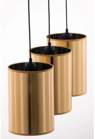 Jupiter 2092 - CORTINA zsinóros csillár 3xE27/15W/230V arany/fekete