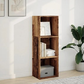 antik fa színű szerelt fa könyvespolc 40 x 30 x 114 cm