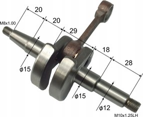 Főtengely Nac SPS01-45 Kínai Láncfűrész 45 52 58CC