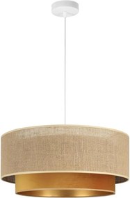 SARTA kábeles csillár 1xE27/60W/230V Ø 45 cm réz/juta