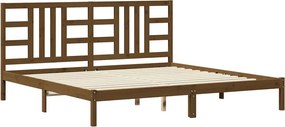 vidaXL mézbarna tömör fa ágykeret 200 x 200 cm