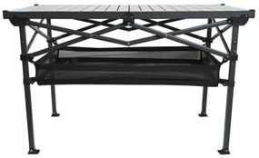 Antracit színű összecsukható kempingasztal 118x70 cm