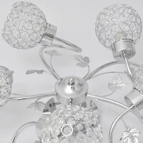 Felületre szerelhető csillár SOPHIA 5xE27/15W/230V fényezett króm/átlátszó