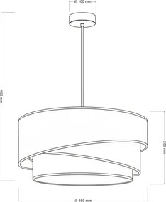 Brilagi - ARROW kábeles függőlámpa 1xE27/60W/230V Ø 45 cm bézs