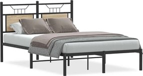 vidaXL sonoma tölgy színű szerelt fa ágykeret matrac nélkül 120x200 cm