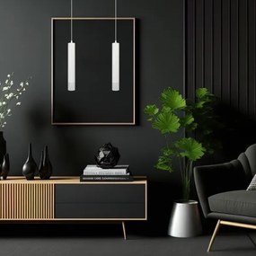 Csillár zsinóron TUBI 1xGU10/8W/230V fehér