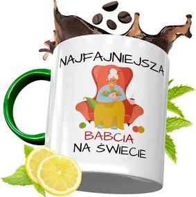 Zöld Bögre Nagymamáknak Nagymama Napjára Ajándék fényképes nyomattal