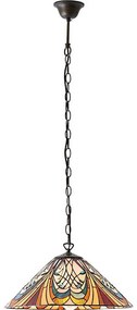Endon 64162 - Tiffany HECTOR láncos csillár 1x E27/60W/230V, átm. 40 cm
