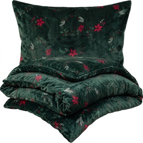 4Home Poinsettia mikroflanel ágyneműhuzat, 140 x 220 cm, 70 x 90 cm, 140 x 220 cm, 70 x 90 cm